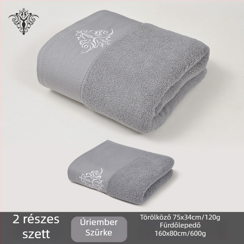 Fürdőlepedő 160×80 cm, 600 g, 100% pamut, hímzett, vastag szövésű