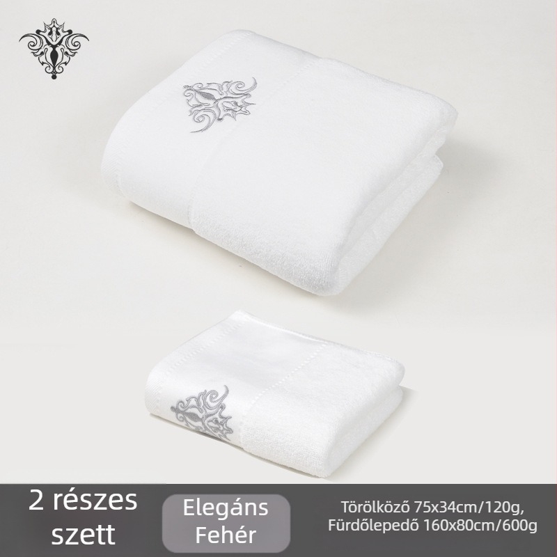 Fürdőlepedő 160×80 cm, 600 g, 100% pamut, hímzett, vastag szövésű