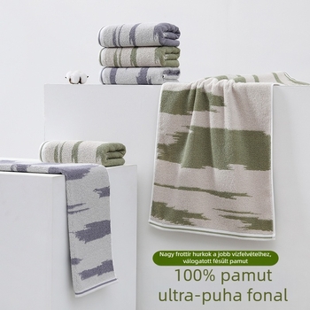 100% pamut törölköző a fürdőhöz, nagy arc törölköző, jacquard szövés, nedvszívó, hímzés opció
