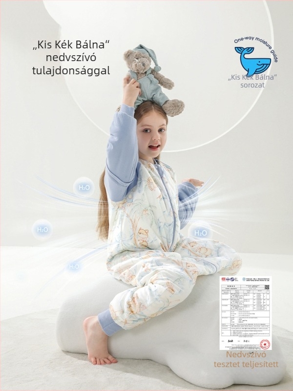 Belleptide Gyerekeknek szóló alvózsák, szétválasztható lábakkal, minden évszakra melegen tartó, hossza 125 cm