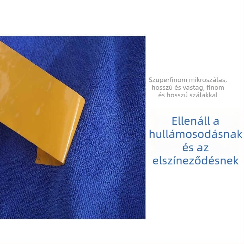 Mikroszálas törölköző fodrászat és autóápolásra, sima szövésű, 100D szálak, tömeg 50–80 g, logóval testreszabható