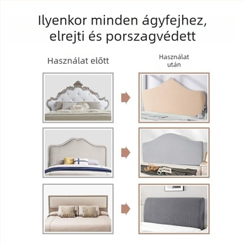 Univerzális ágyfejtámla huzat, ívelt alak, európai stílus, flanel anyag