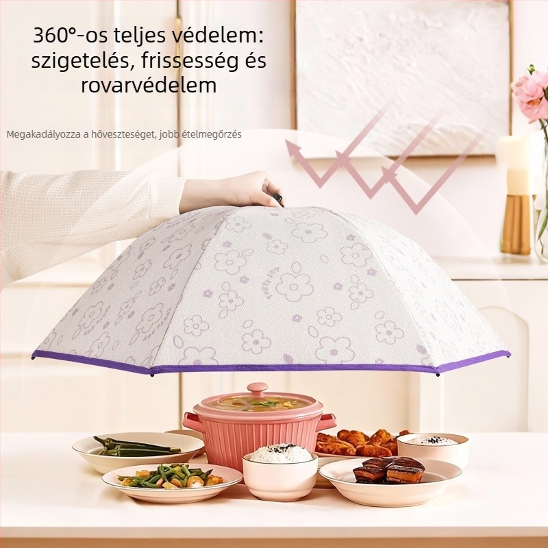 Összecsukható szigetelt zöldségfedél - Többfunkciós porvédő kültéren, rovarvédő pajzs, anyagok: PP + alumíniumfólia + poliészter