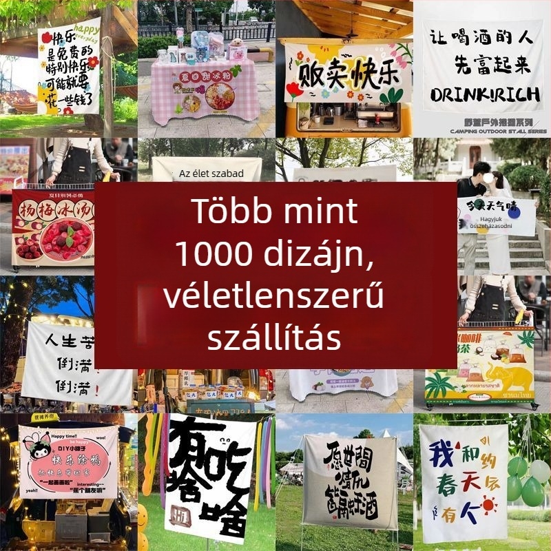 Fali poszter – plüss anyag, nylon/poliamid 41–50%, új kínai stílus, gépi mosás
