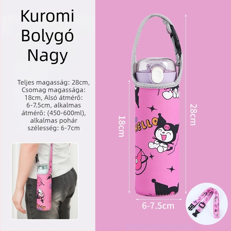 Gyerekeknek készült keresztpántos termoszvédő, univerzális pánttal, védő a vízpalackhoz, ütésálló (Márka: Friendly; Anyag: Szövet; Stílus: Kreatív; Minőség: Megfelelő termék)