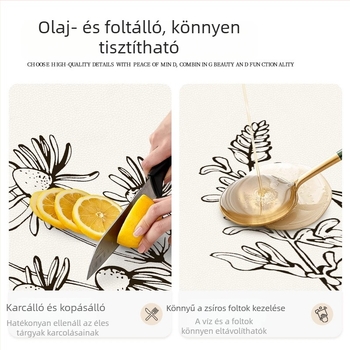Minimalista oldal-szekrény védőlap, vízálló szilikon asztalterítő, vágható felület cipőszekrényhez és TV-szekrényhez