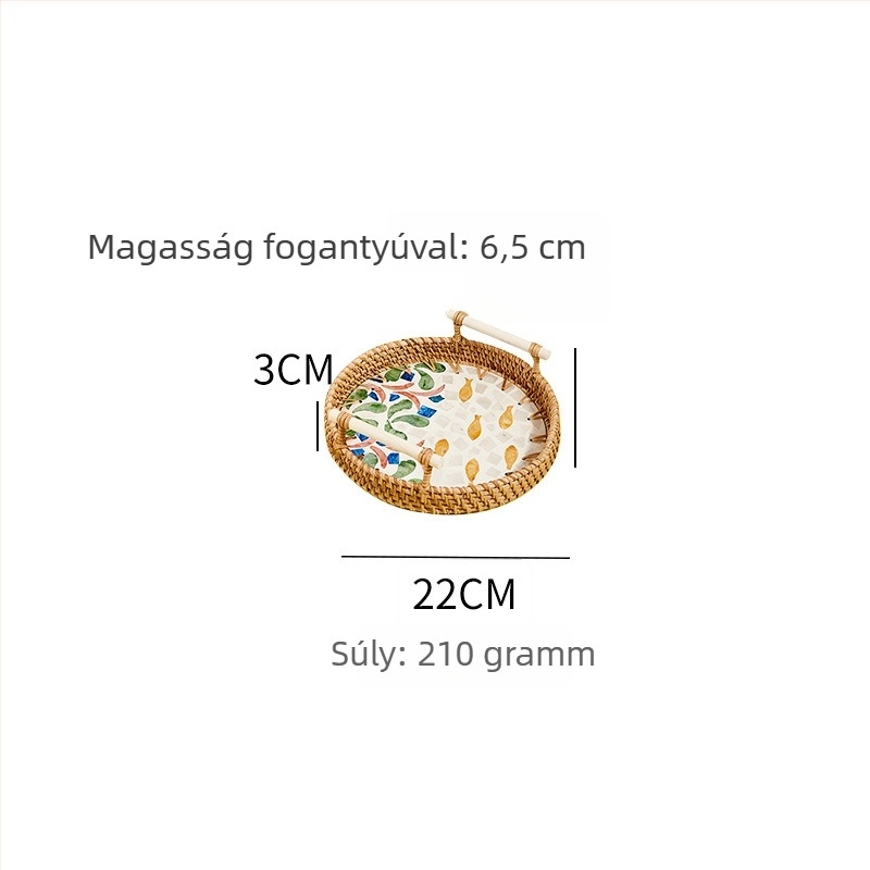 Fonott gyümölcs tál, anyag: más, egyszerű stílus, könnyed luxus retro, nyár 2021 kiadás