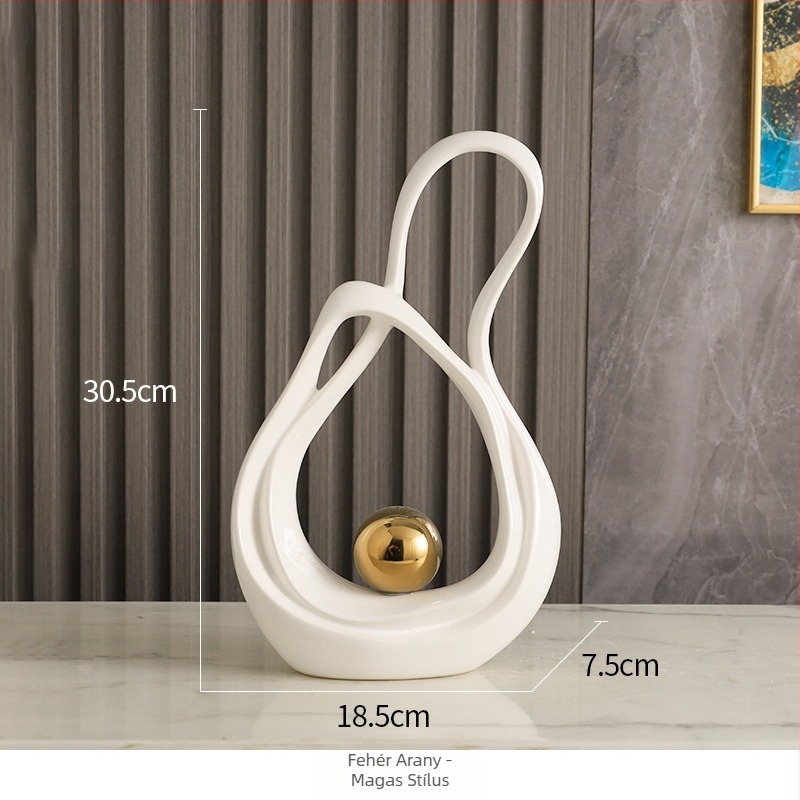 Porcelán geometriai dekoráció nappali és előszoba számára, modern minimalista stílus, márka Elegant Four Seasons, ajándék ötlet