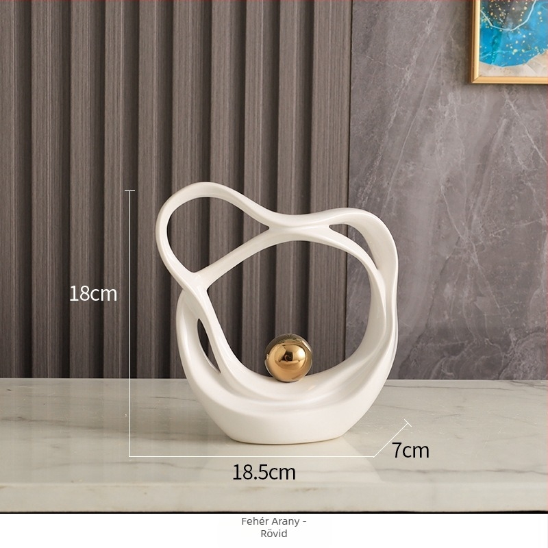 Porcelán geometriai dekoráció nappali és előszoba számára, modern minimalista stílus, márka Elegant Four Seasons, ajándék ötlet