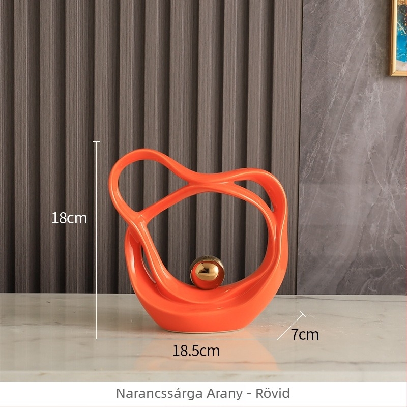 Porcelán geometriai dekoráció nappali és előszoba számára, modern minimalista stílus, márka Elegant Four Seasons, ajándék ötlet