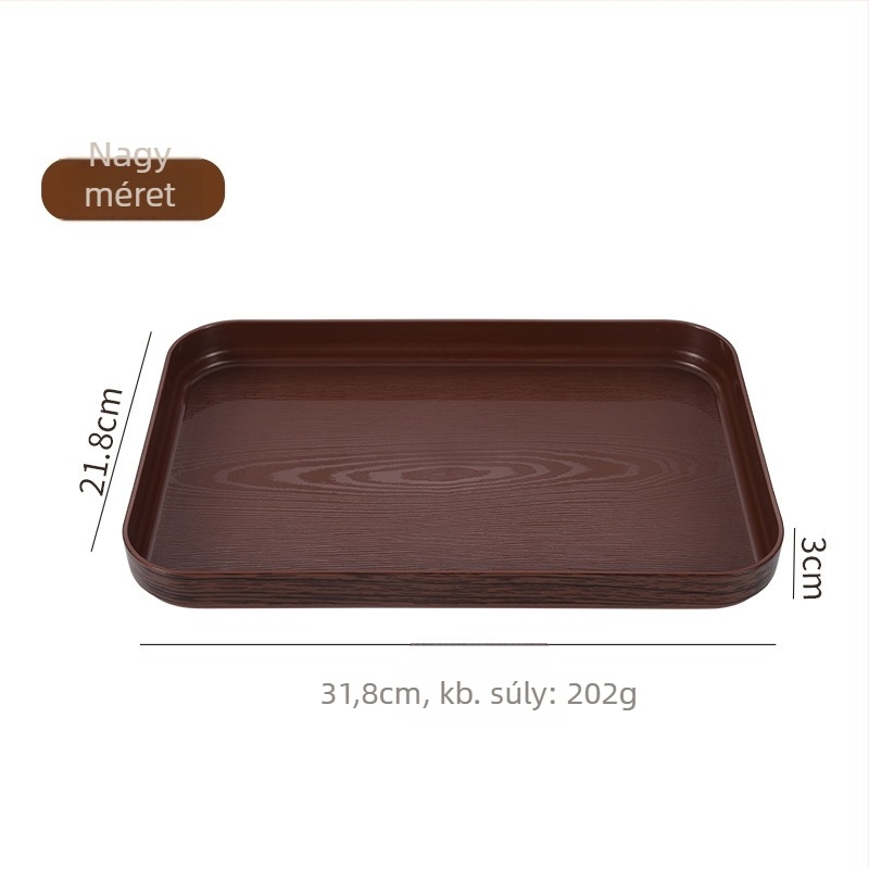 PP műanyag tálca fa textúrájú és márvány mintázatú; logó nyomtatás elérhető; testreszabás; modern nordic stílus; Wood Grain Pallet sor