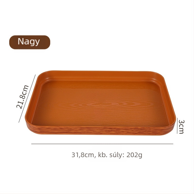 PP műanyag tálca fa textúrájú és márvány mintázatú; logó nyomtatás elérhető; testreszabás; modern nordic stílus; Wood Grain Pallet sor