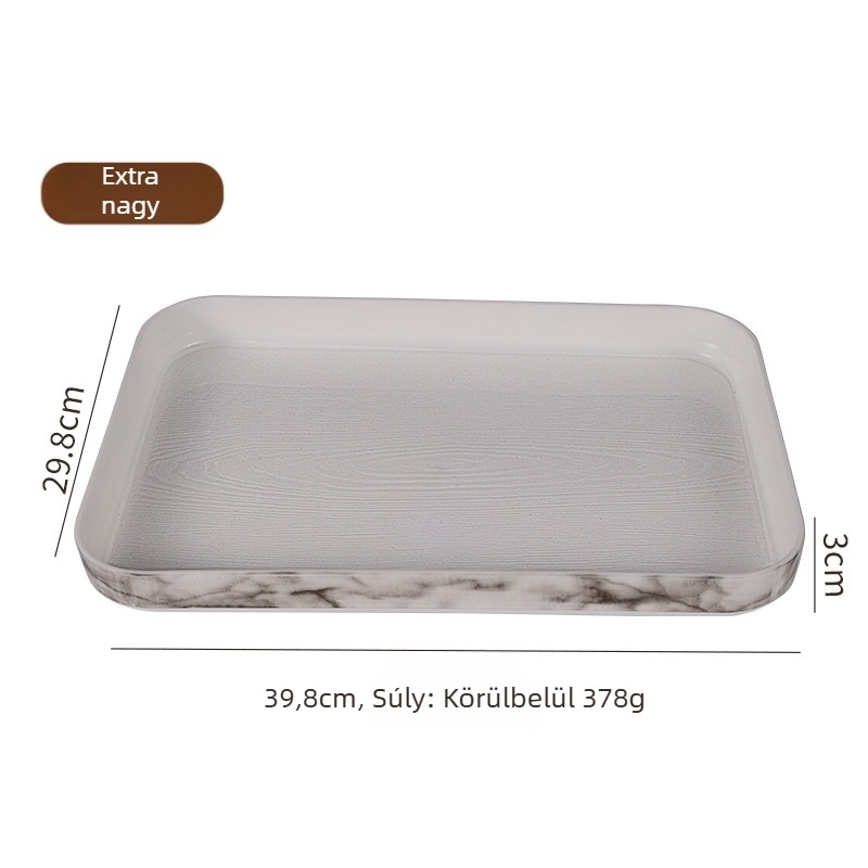 PP műanyag tálca fa textúrájú és márvány mintázatú; logó nyomtatás elérhető; testreszabás; modern nordic stílus; Wood Grain Pallet sor