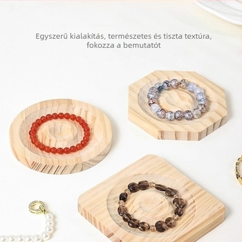 Fából készült karkötő-kiállító tálca, modern minimalista stílus, testreszabás nélkül