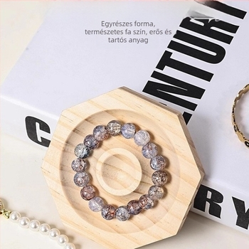 Fából készült karkötő-kiállító tálca, modern minimalista stílus, testreszabás nélkül