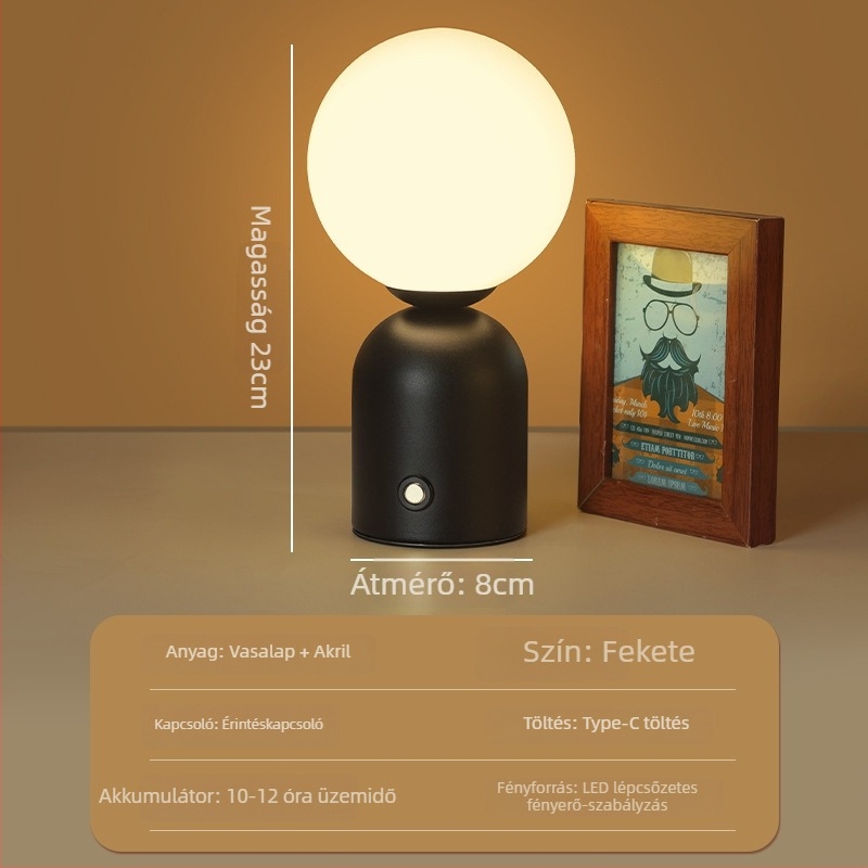 Nordic Macaron asztali lámpa – hangulatos fény bárhoz/kávézóhoz/KTV-hez, fémből készült tartó, modell HT-TD1W153, ≤36V, CE tanúsítvány