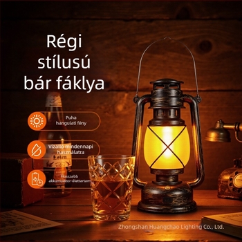 Bárasztali lámpa retro lámpa dizájnnal, műanyag ház, modell HT-TD1W291, ≤36V, éjszakai fény, hangulatvilágítás, DIY díszítés