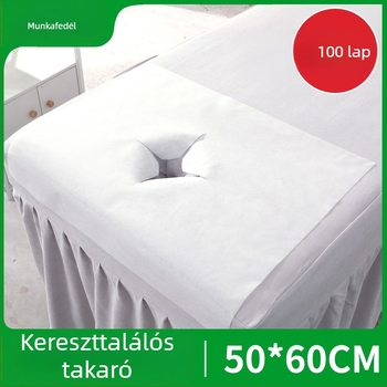 Egyszer használatos nem szövött textil arc- és masszázságy törölköző — vastagított, egyszínű, ápolási kiegészítő kozmetikai szalonokhoz és masszázsszalonokhoz