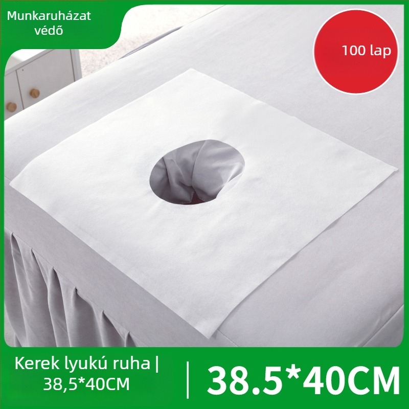 Egyszer használatos nem szövött textil arc- és masszázságy törölköző — vastagított, egyszínű, ápolási kiegészítő kozmetikai szalonokhoz és masszázsszalonokhoz