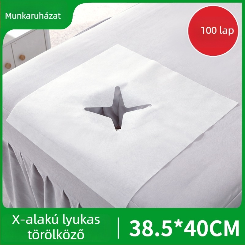 Egyszer használatos nem szövött textil arc- és masszázságy törölköző — vastagított, egyszínű, ápolási kiegészítő kozmetikai szalonokhoz és masszázsszalonokhoz
