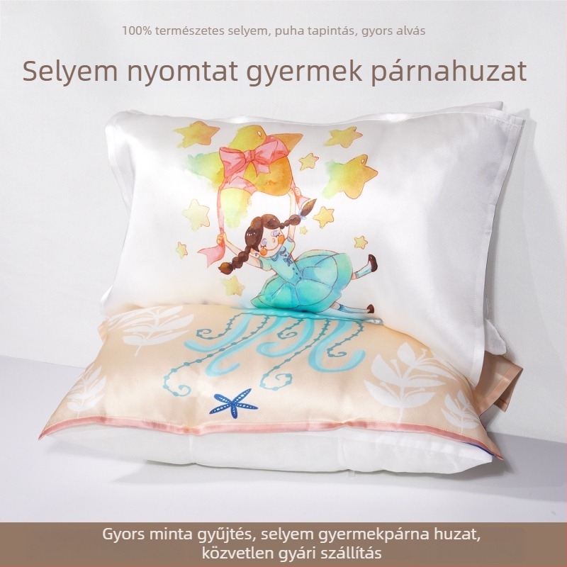 Párnatörölköző mulberry selyemből gyerekeknek — egy rétegű, 100% selyem, logó nélkül