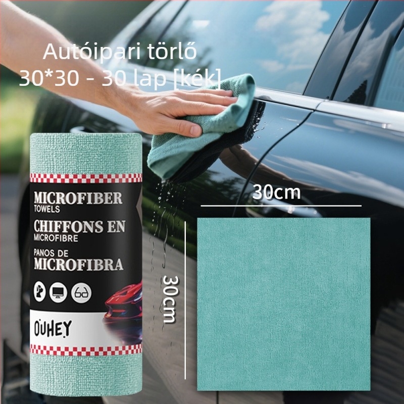 Autóápolási törlőruha mikroszálas, 150 g, Jacquard szövés, egyrétegű fonal, gyors száradás és nagy vízfelvétel