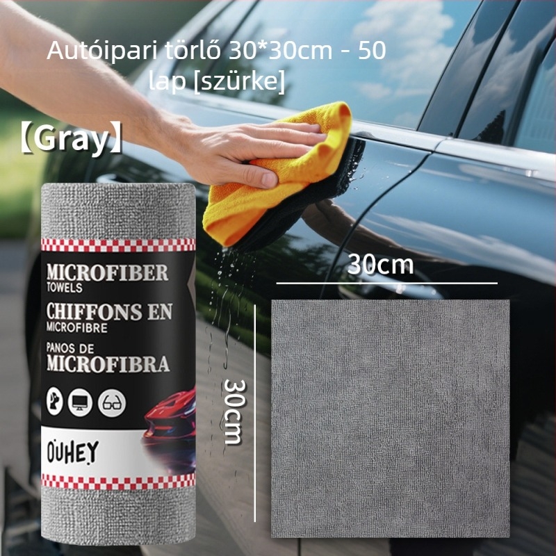 Autóápolási törlőruha mikroszálas, 150 g, Jacquard szövés, egyrétegű fonal, gyors száradás és nagy vízfelvétel
