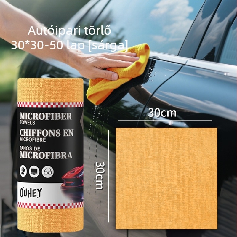Autóápolási törlőruha mikroszálas, 150 g, Jacquard szövés, egyrétegű fonal, gyors száradás és nagy vízfelvétel