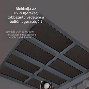 Öntapadós ablakfilm napvédelmi célból – anyag: szövet, modern minimalista stílus, egyszínű mintázat, nappali