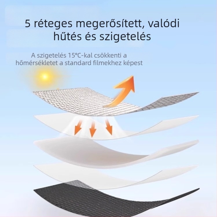 Öntapadós ablakfilm napvédelmi célból – anyag: szövet, modern minimalista stílus, egyszínű mintázat, nappali