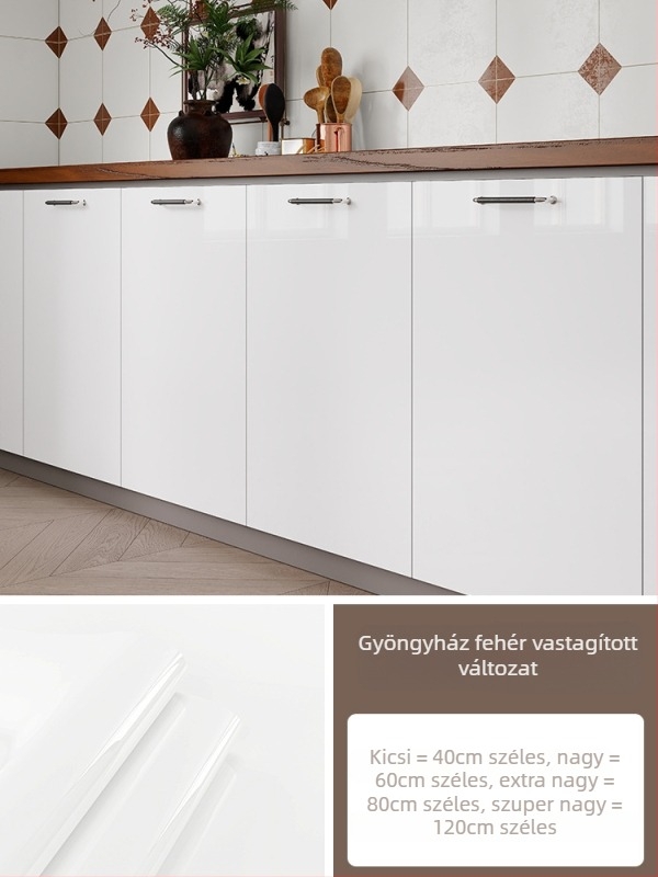 PVC-anyagból készült falmatrica szekrényekhez, márványmintás, 1 darab, tűzálló, vízálló, egyszerű modern stílus
