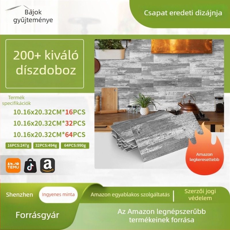 PE-habból készült amerikai retro fali matrica, önadhézív, vízálló 3D dekor a nappaliba és a hálószobába, eredeti dizájn, testreszabható