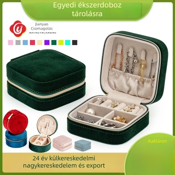 Velúr ékszerdoboz - Modell B-02407 | Anyag: velúr, Csomagolás típusa: doboz, Ékszer-csomagolás, Márka: Bright