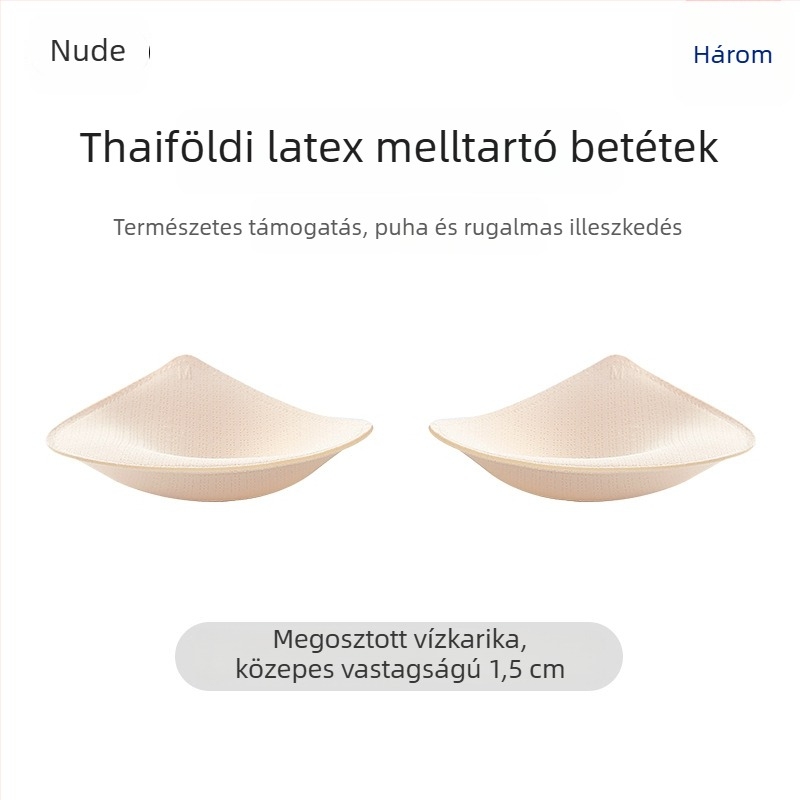 Vékony latex melltartóbetét fürdőruhához és sportmelltartóhoz, kis mellek kiemelésére, csészebetétek vízcsepp alakban