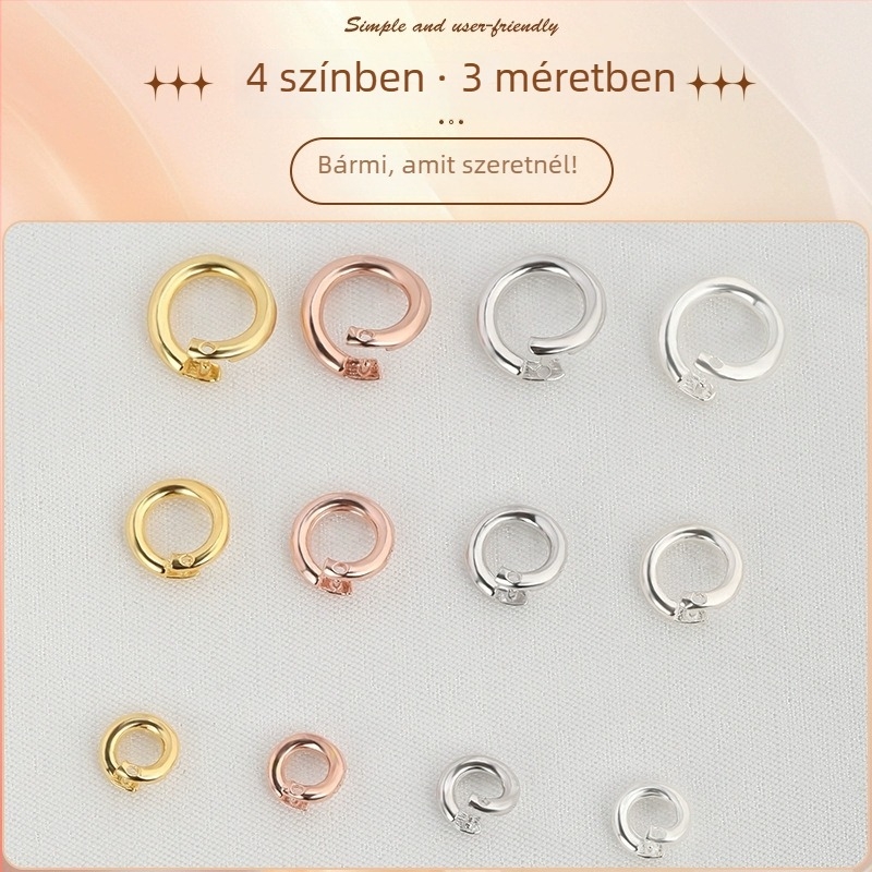 DIY ékszer-kiegészítő, 925-ös ezüst, környezetbarát feldolgozás, Hongma márka, univerzális zár karkötőkhöz és nyakláncokhoz