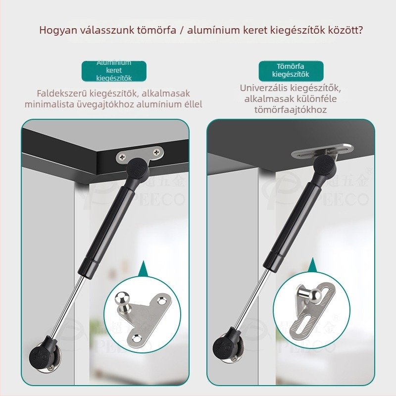 Rövid tartó rúd alumínium keretes üveges ajtókhoz — Anyag: hidegen hengerelt acél + ABS, Gyártás: öntés préseléssel, Modern minimalista stílus