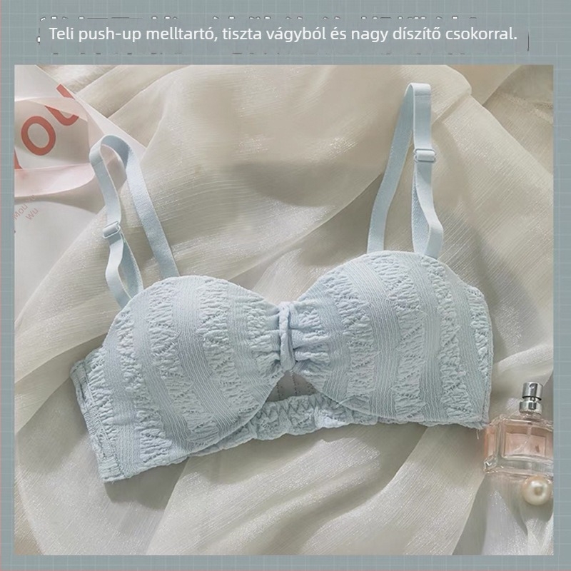 Pánt nélküli push-up melltartó, anti-slip, láthatatlan, nejlon anyag, kivehető dupla pánttal