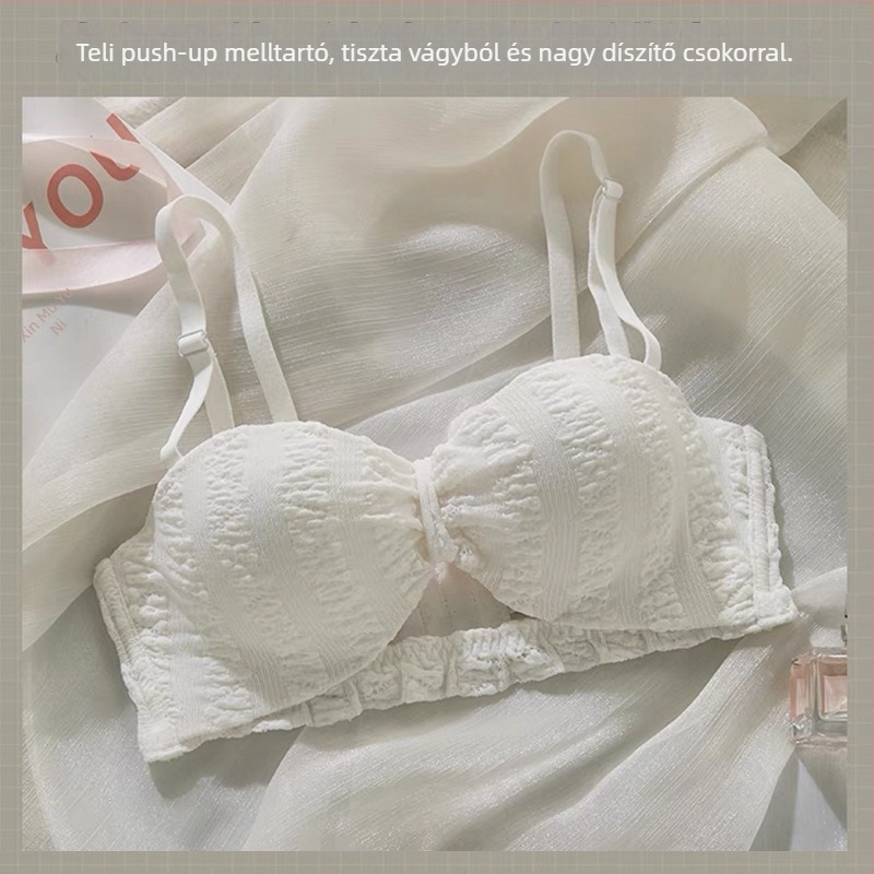 Pánt nélküli push-up melltartó, anti-slip, láthatatlan, nejlon anyag, kivehető dupla pánttal