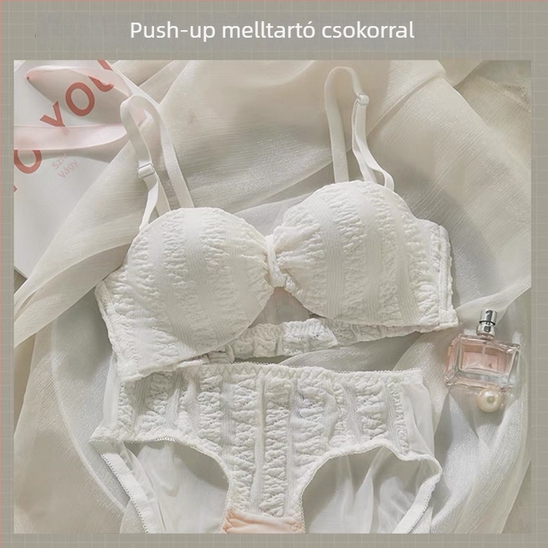 Pánt nélküli push-up melltartó, anti-slip, láthatatlan, nejlon anyag, kivehető dupla pánttal