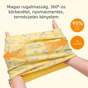 Gyerekeknek szóló pamut sál, rajzfilm mintával, téglalap alakú, meleg őszi–téli időszakra