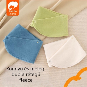 Gyerek sál polár fleece anyagból, japán és koreai bájos stílus, egyszínű mintával, meleg őszi-téli szezonra