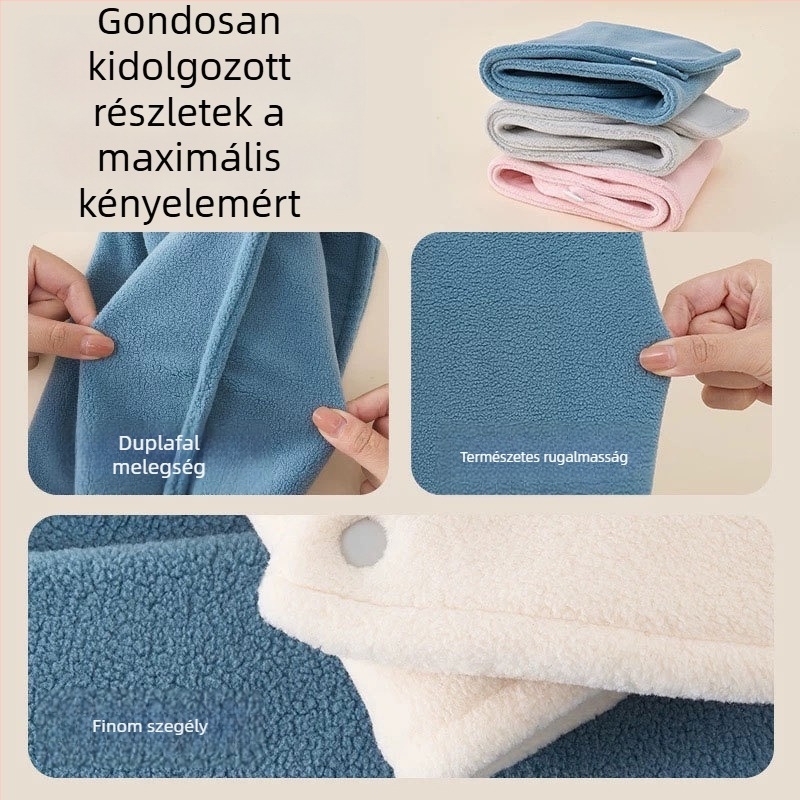 Gyerek sál polár fleece anyagból, japán és koreai bájos stílus, egyszínű mintával, meleg őszi-téli szezonra