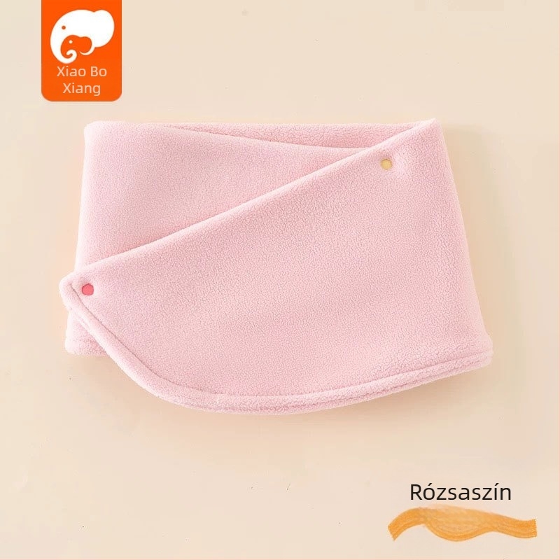 Gyerek sál polár fleece anyagból, japán és koreai bájos stílus, egyszínű mintával, meleg őszi-téli szezonra