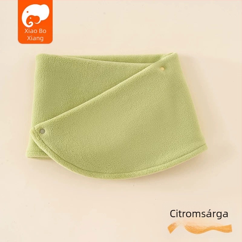 Gyerek sál polár fleece anyagból, japán és koreai bájos stílus, egyszínű mintával, meleg őszi-téli szezonra