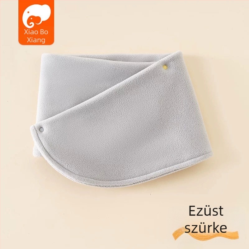 Gyerek sál polár fleece anyagból, japán és koreai bájos stílus, egyszínű mintával, meleg őszi-téli szezonra