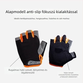 Kerékpáros kesztyűk férfiak és nők számára, vékony, csúszásmentes, izzadság-elnyelő, lélegző, félujjas kialakítás