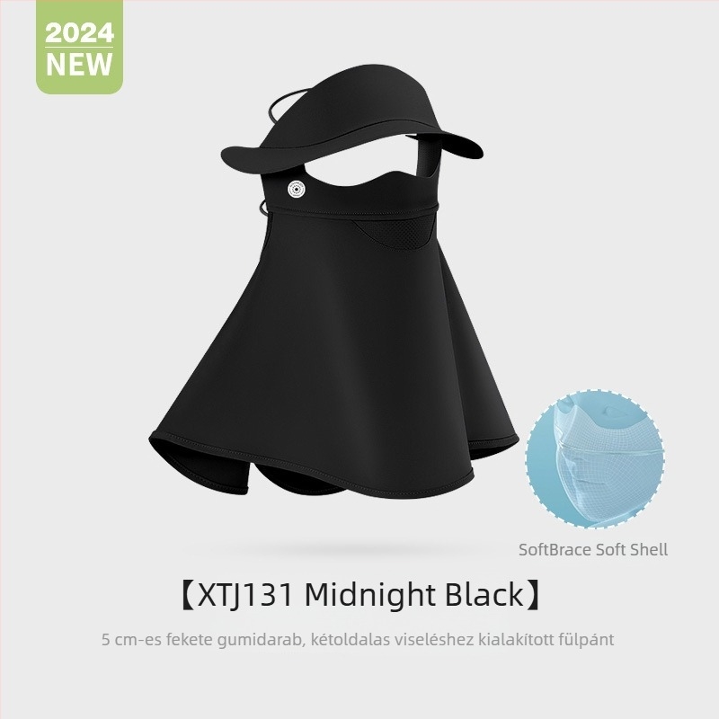 Női napvédő arcmaszk, lélegző nylon anyag, teljes arcvédő, nyak- és homlokvédelmet nyújtó, eredeti dizájn