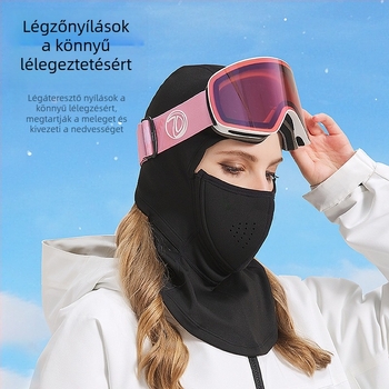 Mágneses símaszk arcfedő UV védelemmel, vízálló anyag, fleece béléssel, uniszex