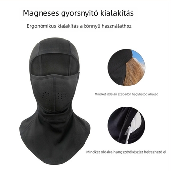 Mágneses símaszk arcfedő UV védelemmel, vízálló anyag, fleece béléssel, uniszex