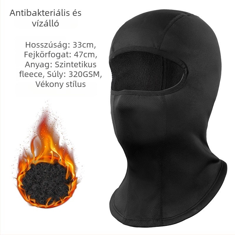 Mágneses símaszk arcfedő UV védelemmel, vízálló anyag, fleece béléssel, uniszex